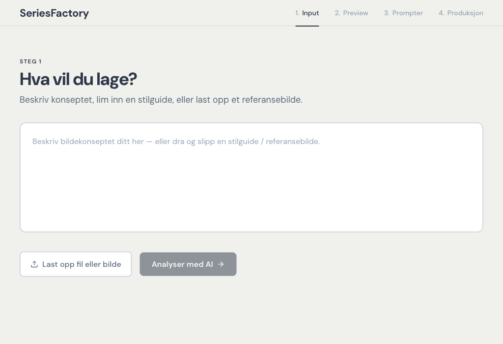 SeriesFactory skjermbilde